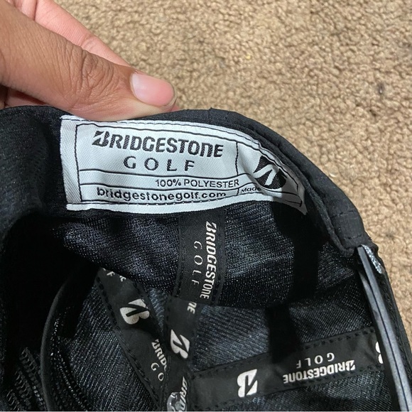 Bridgestone Crusher Rope Style Golf Hat Lightweight Polyester Snapback Black - Picture 3 of 4